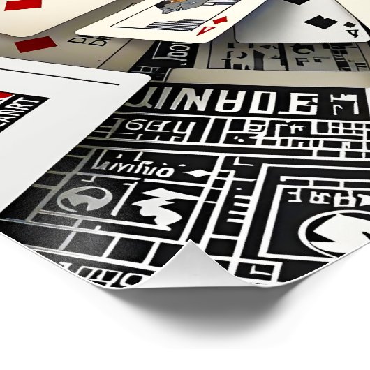 Fantasy Schattigee Spiral Kaarten Trap Perfect Poster (Hoek)