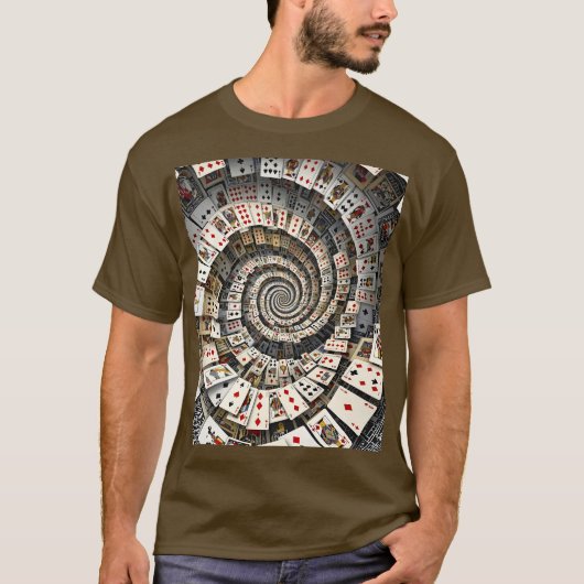 Fantasy Schattigee Spiral Kaarten Trap T-shirt (Voorkant)