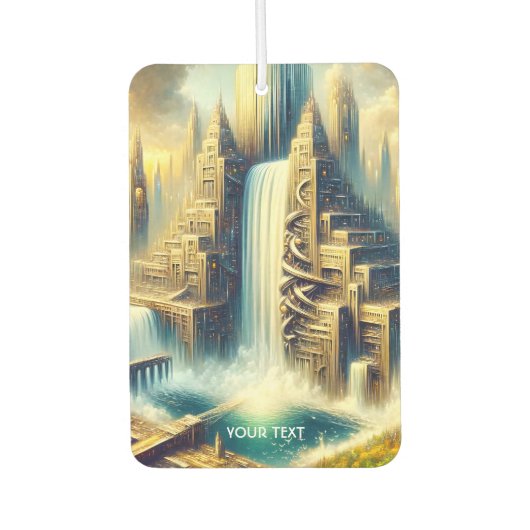Fantasy Schattigee stad kolossale waterval Luchtverfrisser (Voorkant)