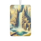 Fantasy Schattigee stad kolossale waterval Luchtverfrisser (Achterkant)