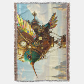 Fantasy Schattigee Steampunk Bird Sky Deken (Voorkant Verticaal)