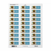Fantasy Schattigee Steampunk Bird Sky Etiket (Full Sheet)