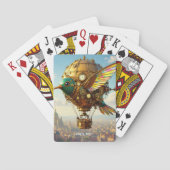 Fantasy Schattigee Steampunk Bird Sky Pokerkaarten (Achterkant)