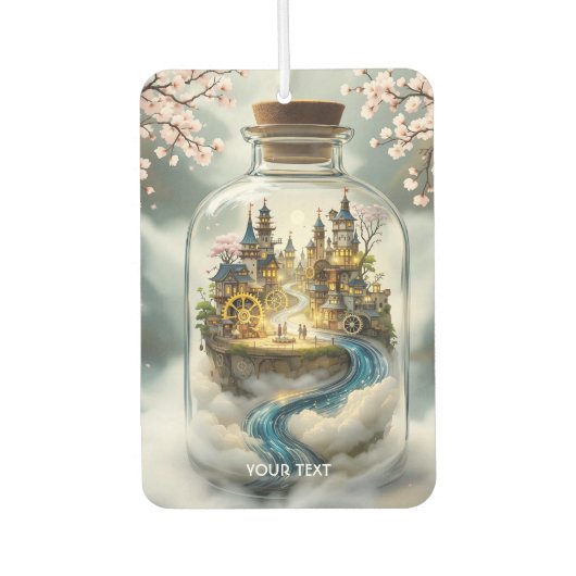 Fantasy Schattigee Steampunk Bottle City Luchtverfrisser (Voorkant)