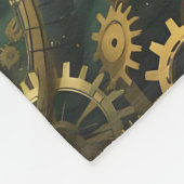 Fantasy Schattigee Steampunk Clock Kraken Fleece Deken (Hoek)