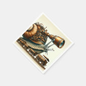 Fantasy Schattigee Steampunk Snail Train Servet (Hoek)
