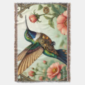 Fantasy Schattigee Steampunk Vogelbloemen Deken (Voorkant Verticaal)