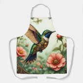 Fantasy Schattigee Steampunk Vogelbloemen Schort (Voorkant)