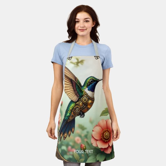 Fantasy Schattigee Steampunk Vogelbloemen Schort (Gedragen)