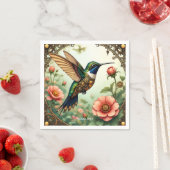 Fantasy Schattigee Steampunk Vogelbloemen Servet (Insitu)