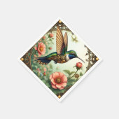 Fantasy Schattigee Steampunk Vogelbloemen Servet (Hoek)