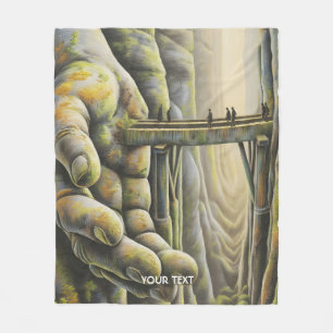 Fantasy Schattigee stenen handbrug Fleece Deken