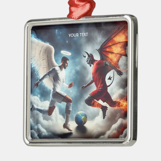 Fantasy Schattigee Strange voetbalwedstrijd Metalen Ornament (Links)