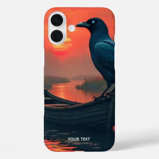 Fantasy Schattigee Sunset Boat Raven Case-Mate iPhone Case (Achterkant)