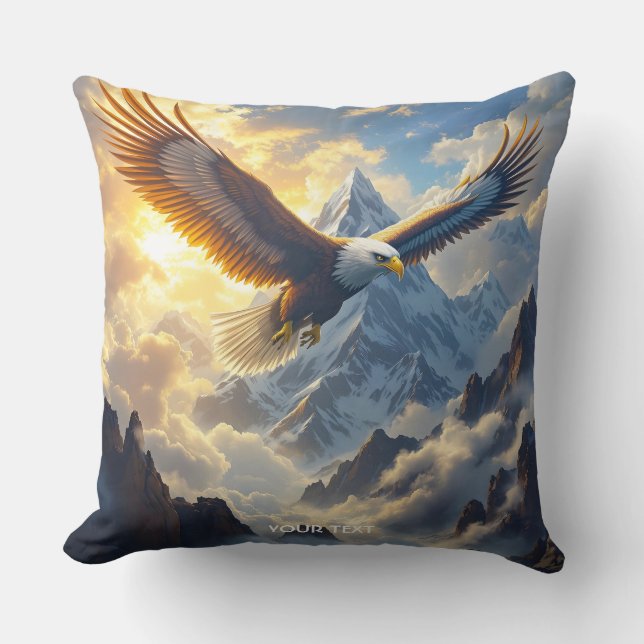 Fantasy Schattigee Sunset Eagle Mountains Kussen (Voorkant)