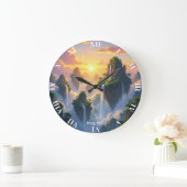 Fantasy Schattigee Sunset Islands Watervallen Grote Klok (Huis)
