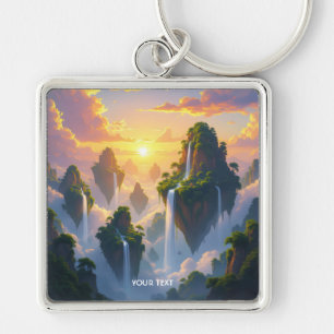Fantasy Schattigee Sunset Islands Watervallen Sleutelhanger