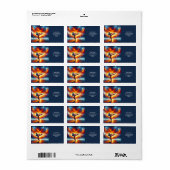 Fantasy Schattigee Sunset Karate Fighter Etiket (Full Sheet)