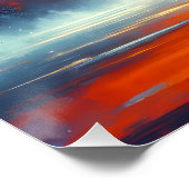 Fantasy Schattigee Sunset Karate Fighter Perfect Poster (Hoek)