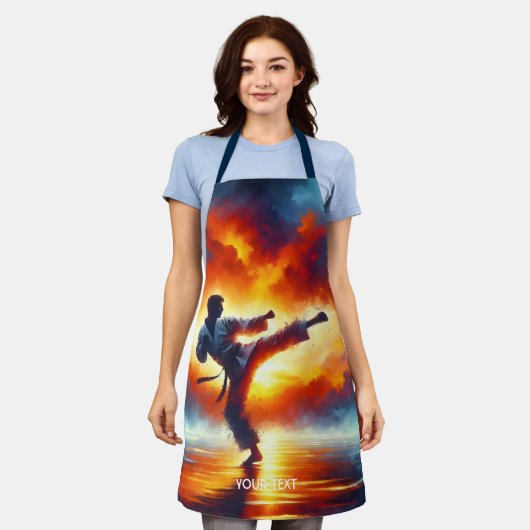 Fantasy Schattigee Sunset Karate Fighter Schort (Gedragen)