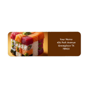 Fantasy Schattigee Sushi kleine kubus Etiket