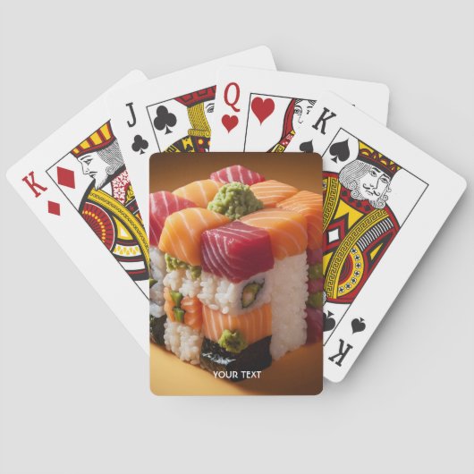 Fantasy Schattigee Sushi kleine kubus Pokerkaarten (Achterkant)