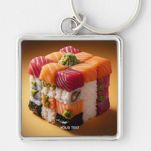 Fantasy Schattigee Sushi kleine kubus Sleutelhanger (Voorkant)