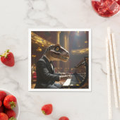 Fantasy Schattigee T-rex spelen piano Servet (Insitu)