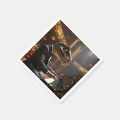 Fantasy Schattigee T-rex spelen piano Servet (Hoek)