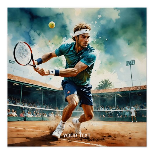 Fantasy Schattigee tennisspeler Ball Perfect Poster (Voorkant)