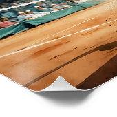 Fantasy Schattigee tennisspeler Ball Perfect Poster (Hoek)