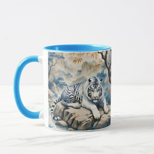 Fantasy Schattigee Tiger Chinese stijl Mok (Links)