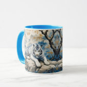 Fantasy Schattigee Tiger Chinese stijl Mok (Voorkant links)