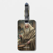 Fantasy Schattigee tovenaar Frying Pan Bagagelabel (Achterkant verticaal)