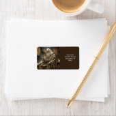 Fantasy Schattigee tovenaar Frying Pan Etiket (Insitu)