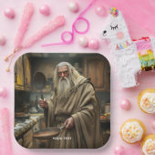 Fantasy Schattigee tovenaar Frying Pan Papieren Bordje (Feest)