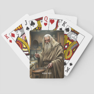Fantasy Schattigee tovenaar Frying Pan Pokerkaarten