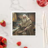 Fantasy Schattigee tovenaar Frying Pan Servet (Insitu)