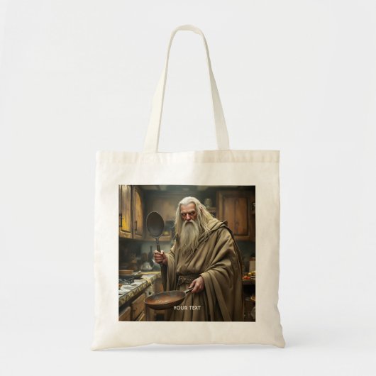 Fantasy Schattigee tovenaar Frying Pan Tote Bag (Voorkant)