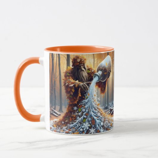 Fantasy Schattigee tovenaar maakt de winter Mok (Links)