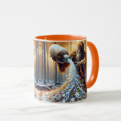Fantasy Schattigee tovenaar maakt de winter Mok (Voorkant rechts)