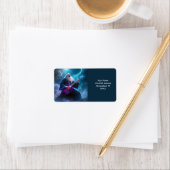 Fantasy Schattigee tovenaar speelt gitaar Etiket (Insitu)