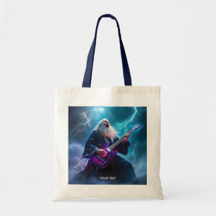 Fantasy Schattigee tovenaar speelt gitaar Tote Bag