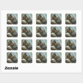 Fantasy Schattigee Trex Wreck Car Vierkante Sticker (Vel)