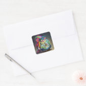 Fantasy Schattigee Troll Making City Vierkante Sticker (Envelop)