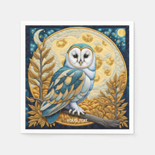 Fantasy Schattigee Uil Moon Trees Servet