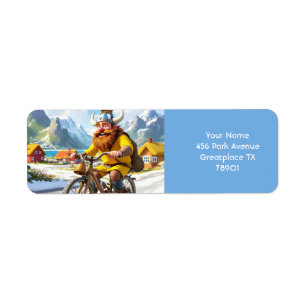 Fantasy Schattigee Viking Village fiets Etiket