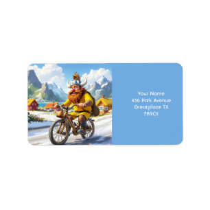 Fantasy Schattigee Viking Village fiets Etiket