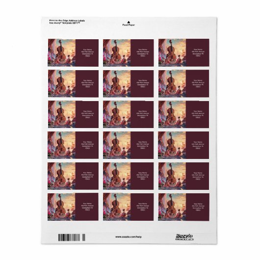 Fantasy Schattigee Viool Meisjes Thee Etiket (Full Sheet)