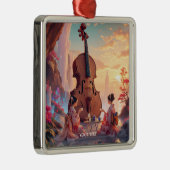 Fantasy Schattigee Viool Meisjes Thee Metalen Ornament (Rechts)